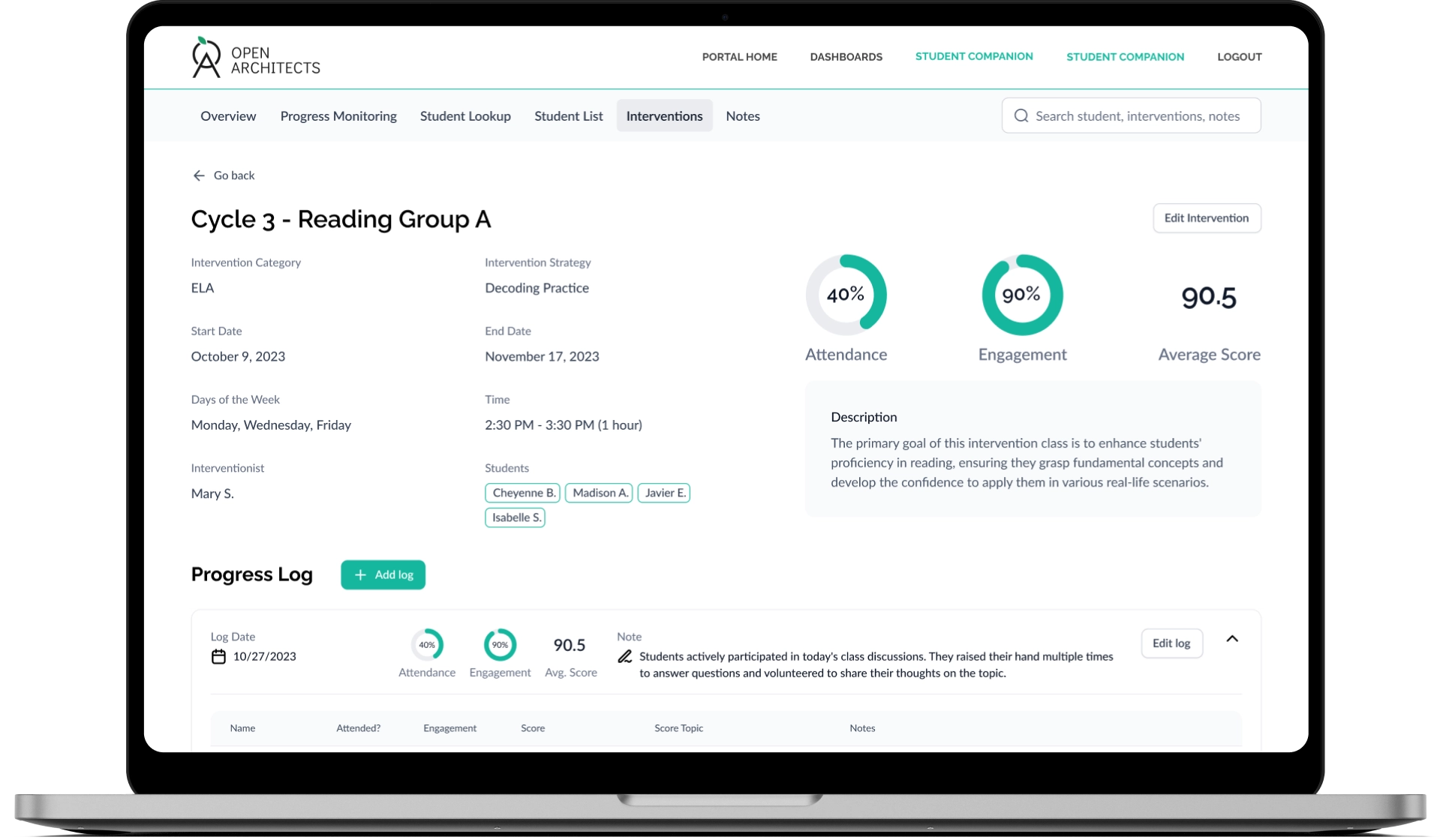 Student Companion Dashboards